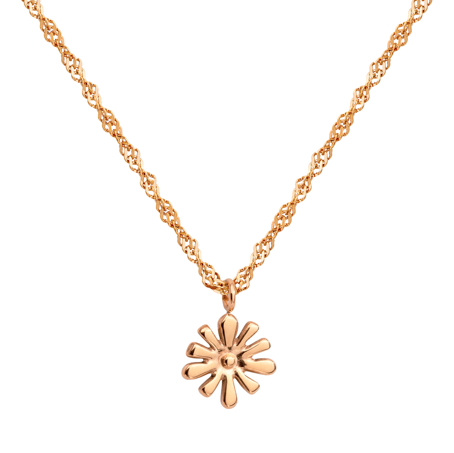 Flowery Necklace Roségold