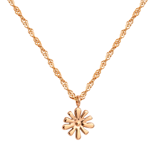 Flowery Necklace Roségold