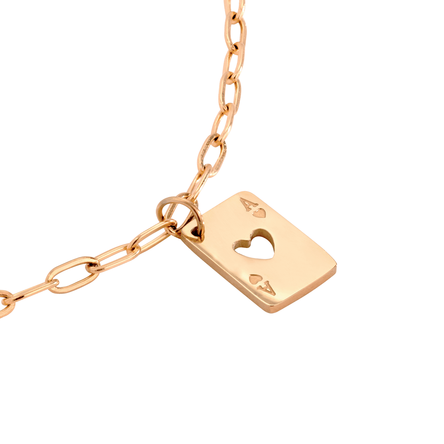 Heart Ace Necklace Roségold