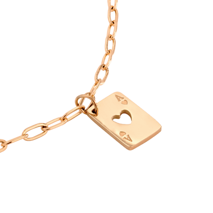 Heart Ace Necklace Roségold