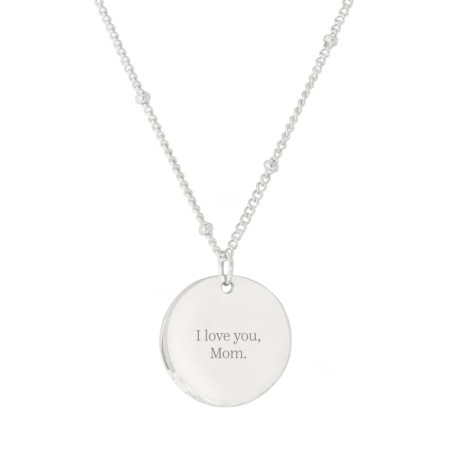 I love you mom Necklace Silber