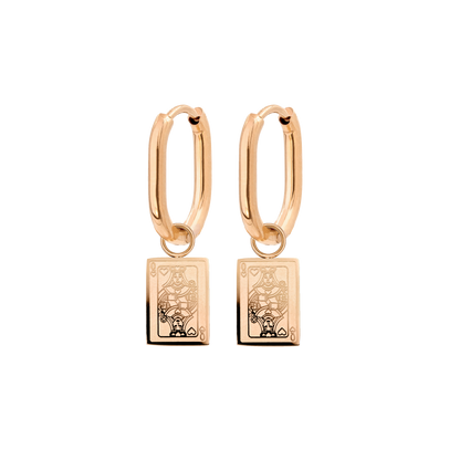 Like a Queen Oval Hoop Set Baby Roségold