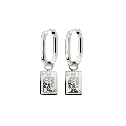 Like a Queen Oval Hoop Set Baby Silber