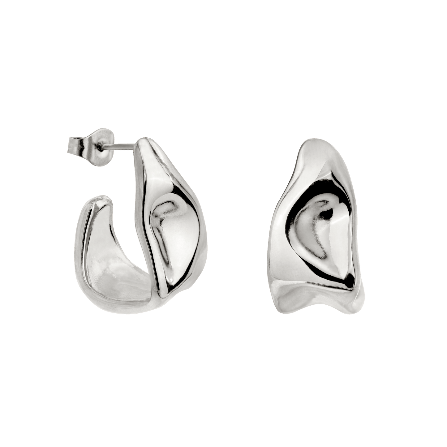 Liquid Shape Studs Silber