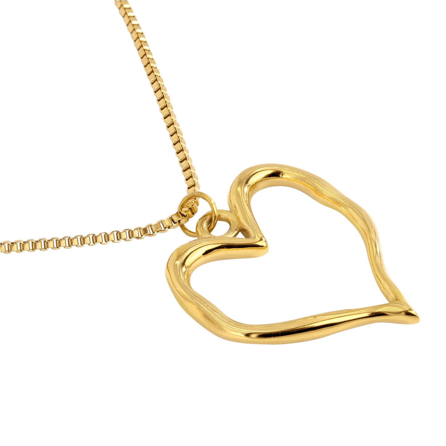 Melting Heart Necklace Gold