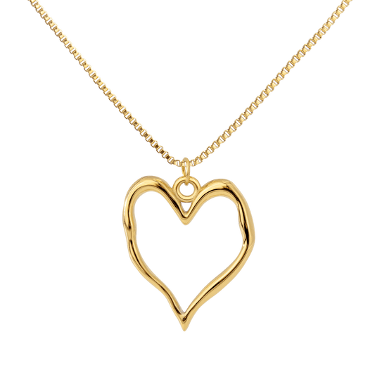 Melting Heart Necklace Gold