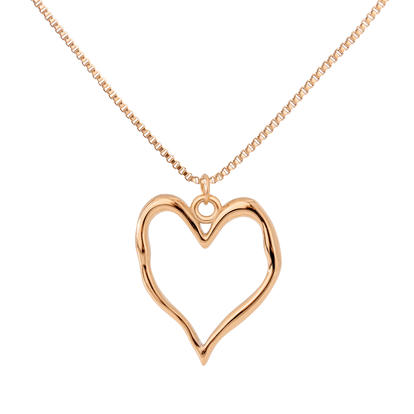 Melting Heart Necklace Roségold