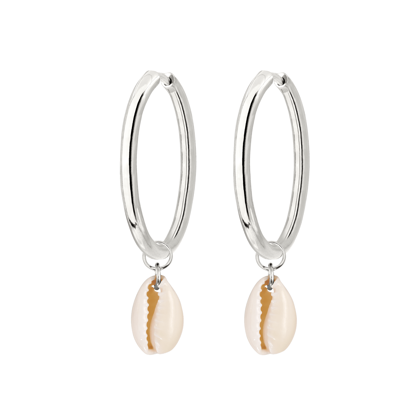 Ocean Whisper Hoop Set Large Silber