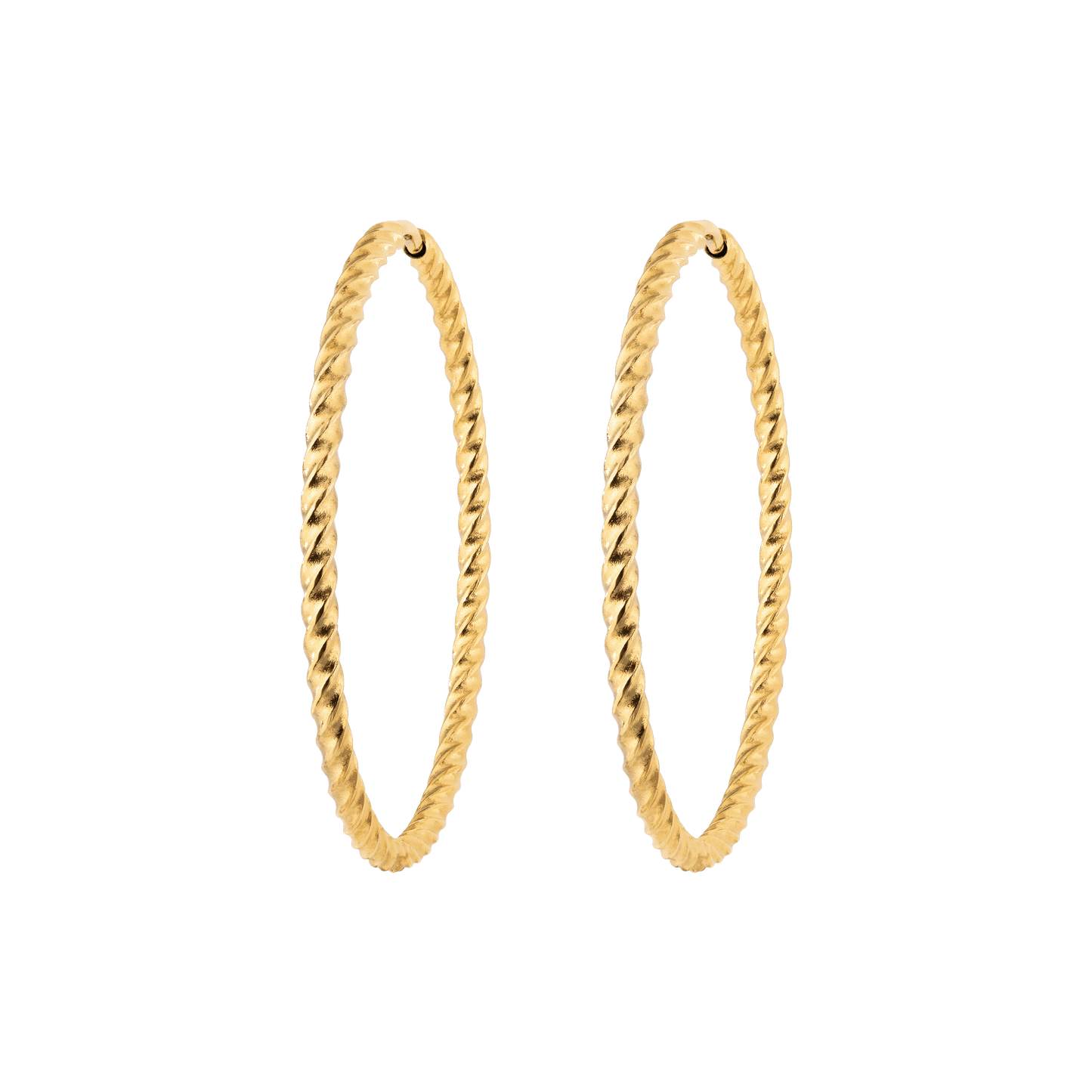 Twisted Hoops Extra Large Gold