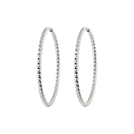 Twisted Hoops Extra Large Silber