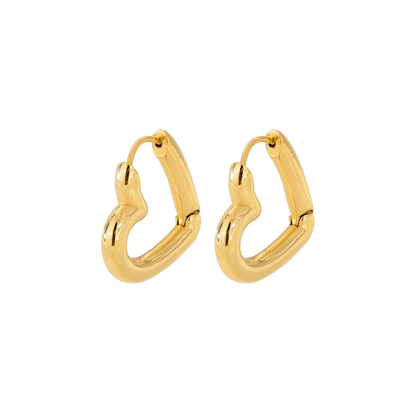 Phat Heart Hoops Large Gold