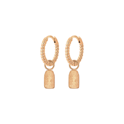 Rise & Shine Twisted Hoop Set Baby Roségold