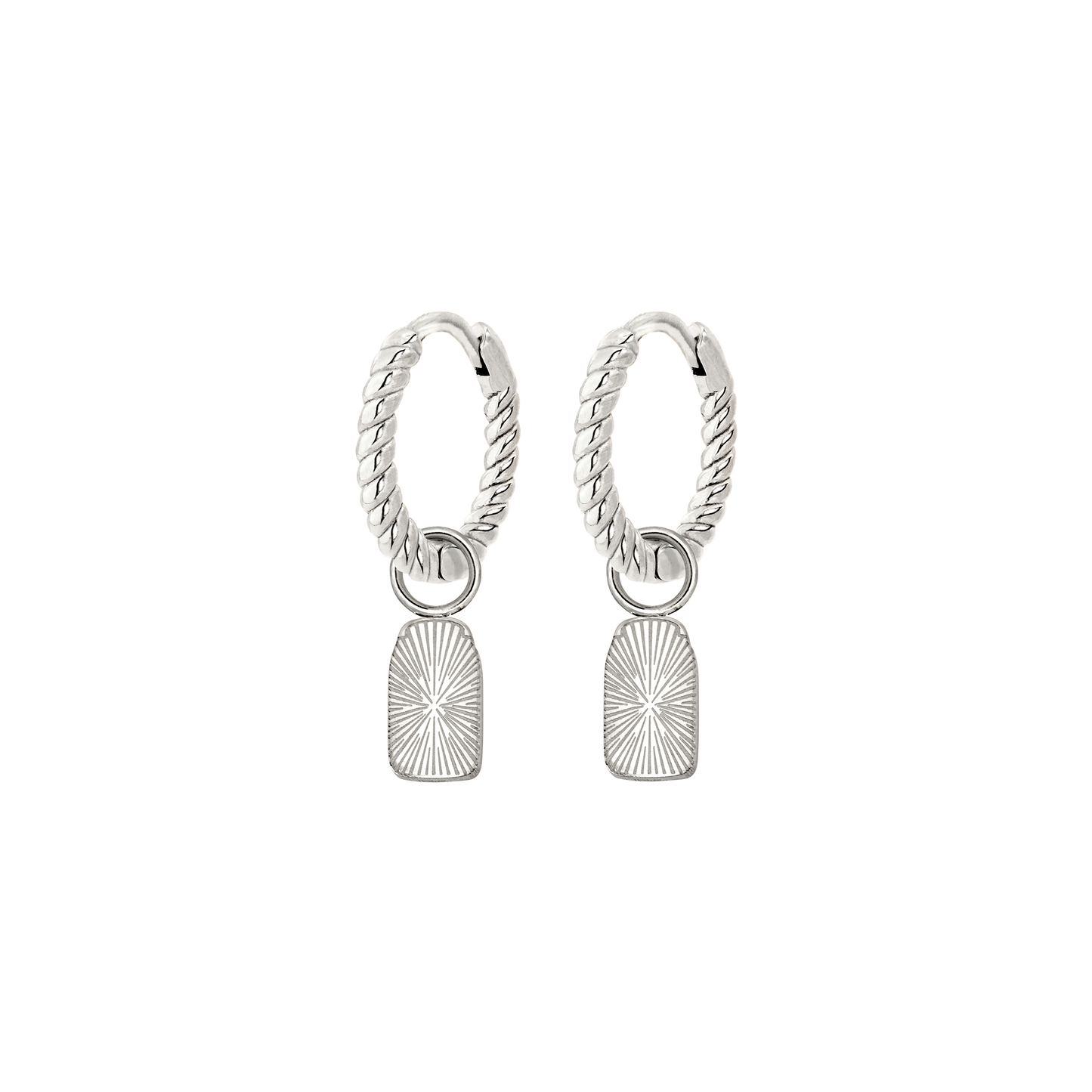 Rise & Shine Twisted Hoop Set Baby Silber