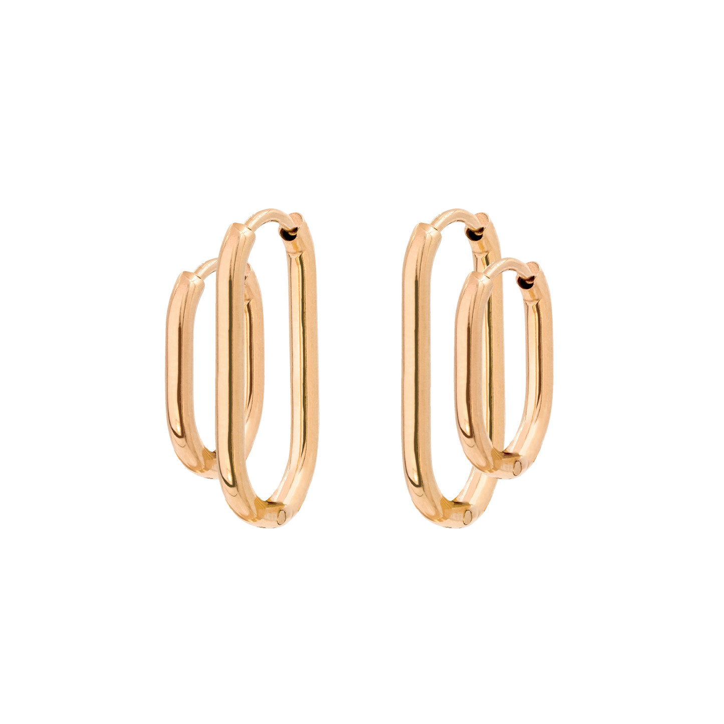 Oval Clean Hoop Bundle Roségold