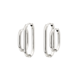 Oval Clean Hoop Bundle Silber