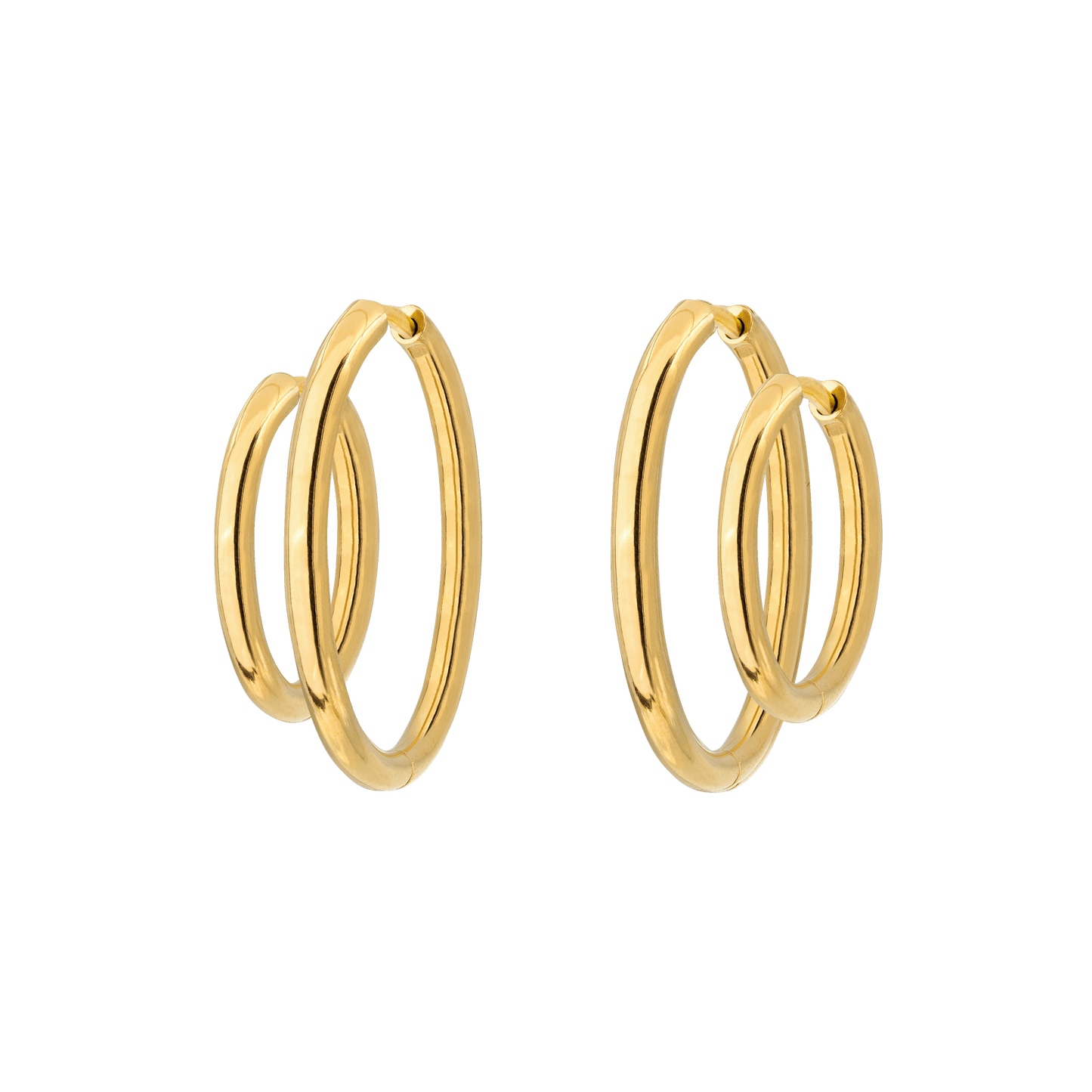 Clean Hoop Set Midi Gold