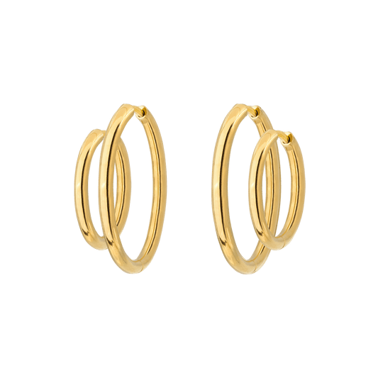 Clean Hoop Set Midi Gold