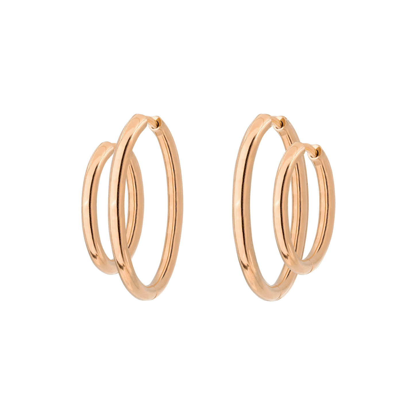 Clean Hoop Set Midi Roségold