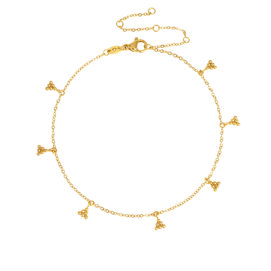 Tiny Beads Anklet Gold