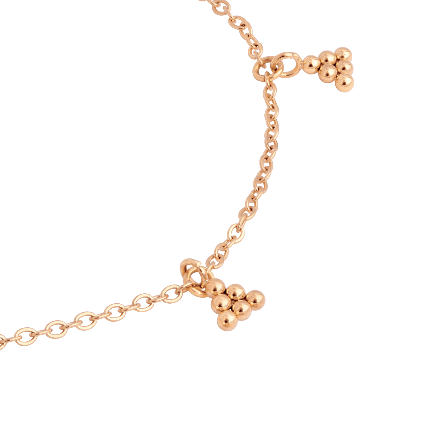 Tiny Beads Anklet Roségold