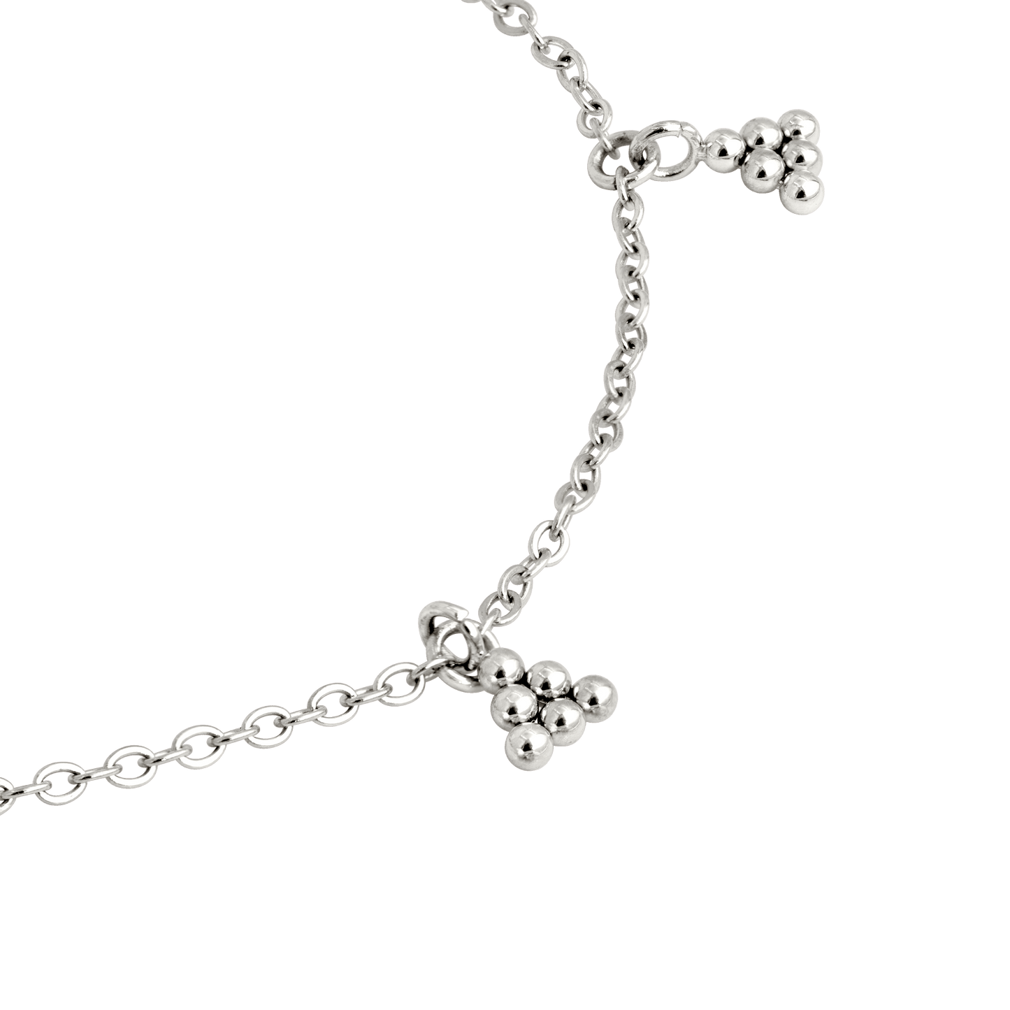 Tiny Beads Anklet Silber