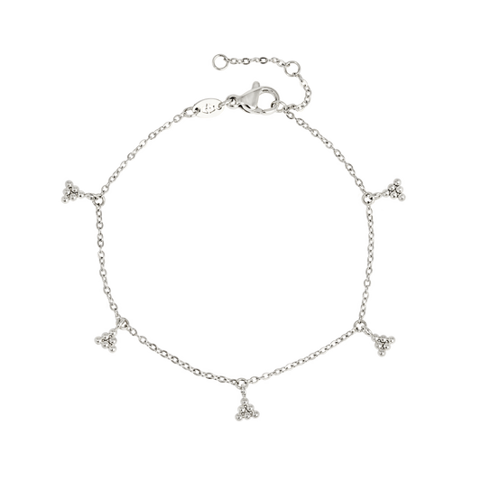 Tiny Beads Bracelet Silber