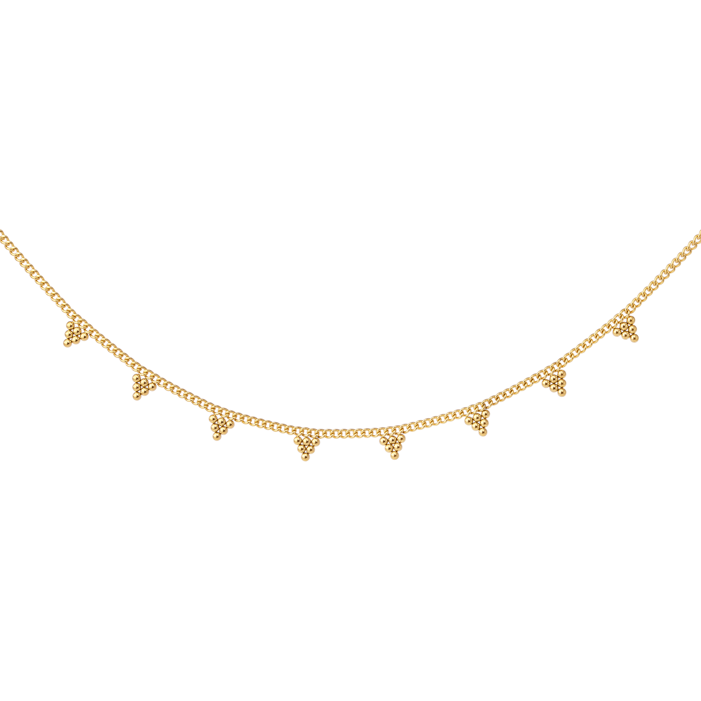 Tiny Beads Necklace Gold