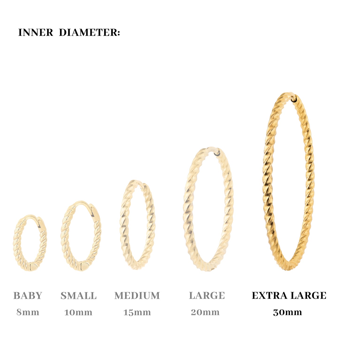 Twisted Hoops Extra Large Roségold