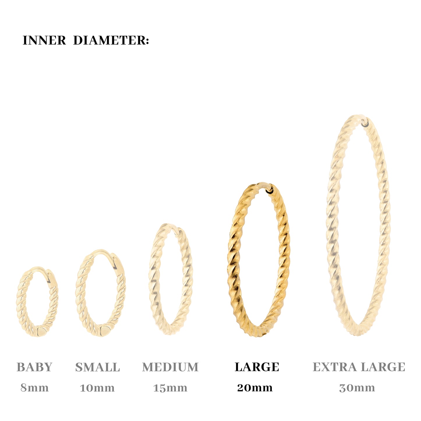 Twisted Hoops Large Roségold