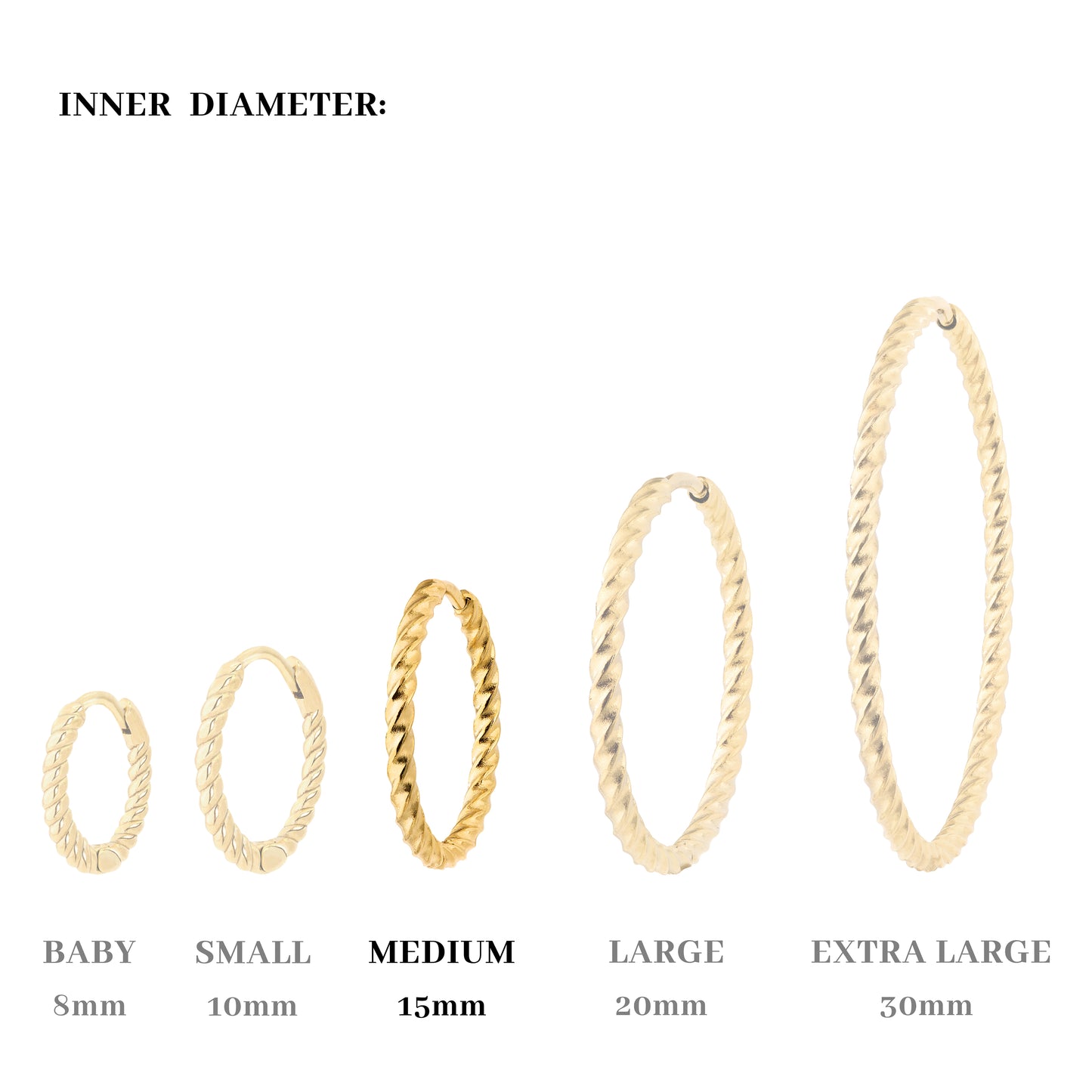 Twisted Hoops Medium Silber