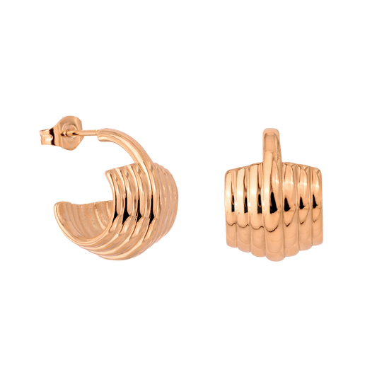 Winding Hoop Studs Roségold