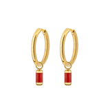 Coral Color Hoop Set Medium Gold