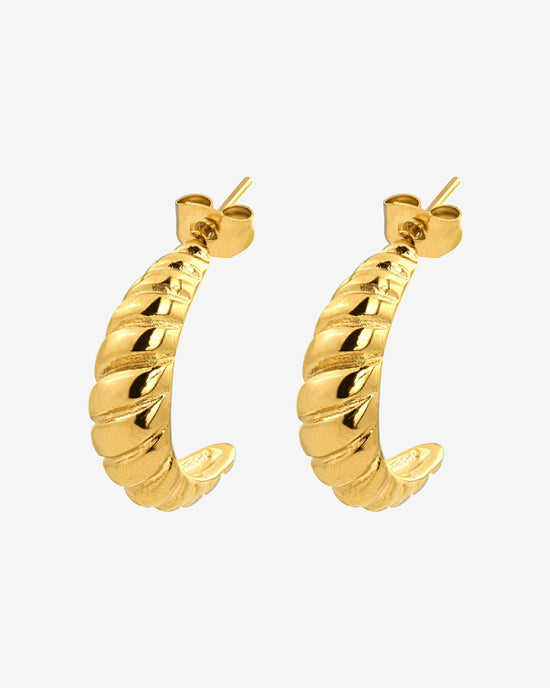 Towel Twist Hoops Gold