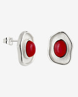 Scarlet Treasure Studs Silber