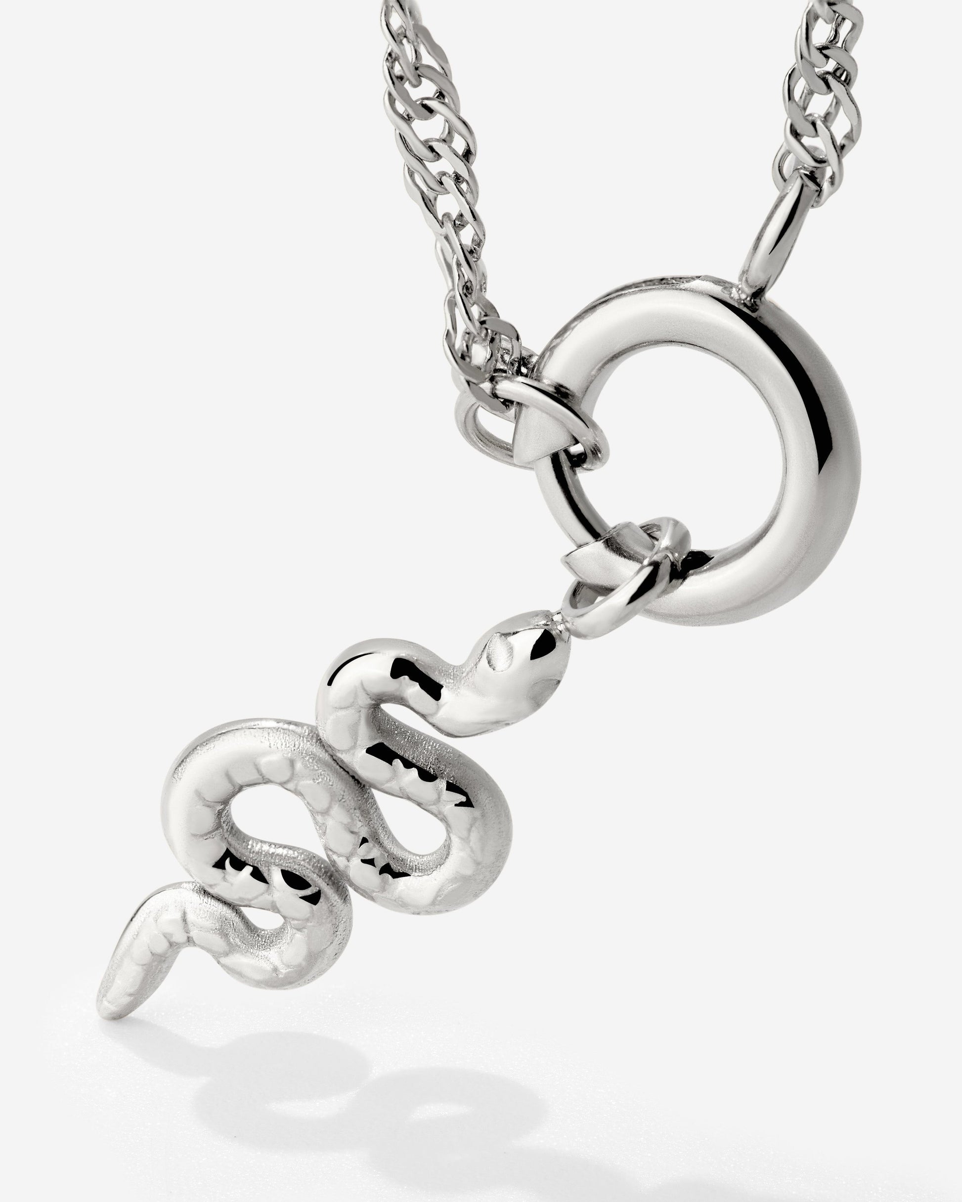 Serpent Singapore Chain Necklace Set Silber