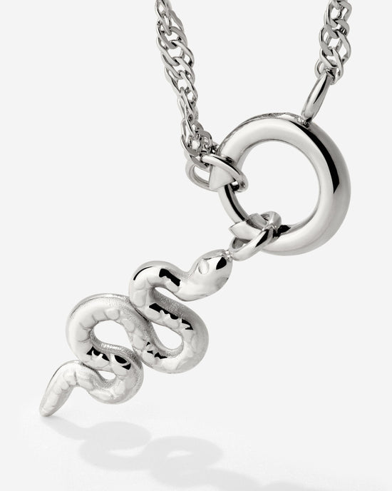 Serpent Singapore Chain Necklace Set Silber