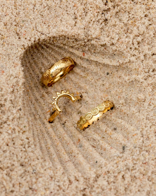 Sun Ray Ring Gold