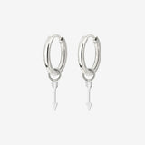 Cupid Arrow Hoopies Silber