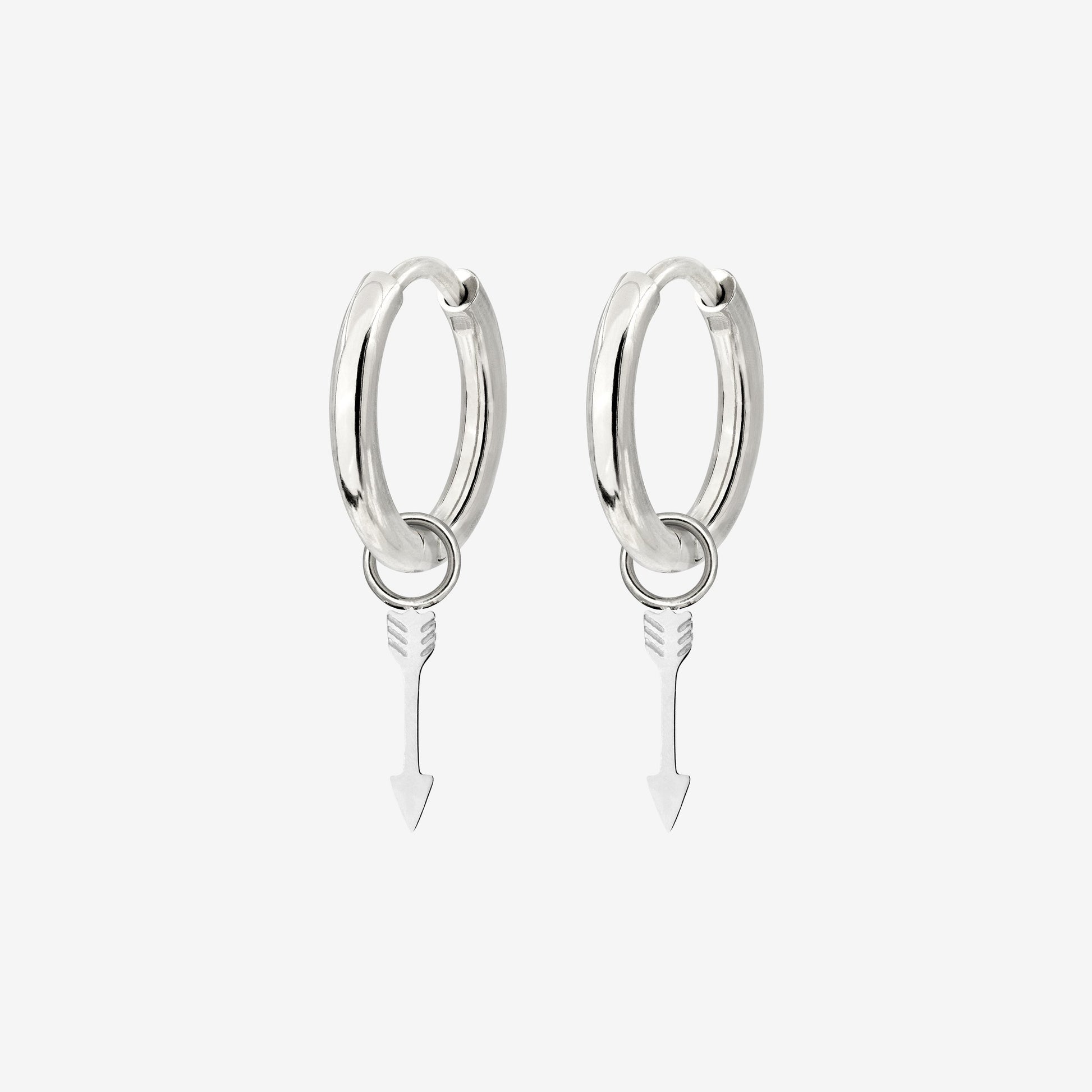 Cupid Arrow Hoopies Silber