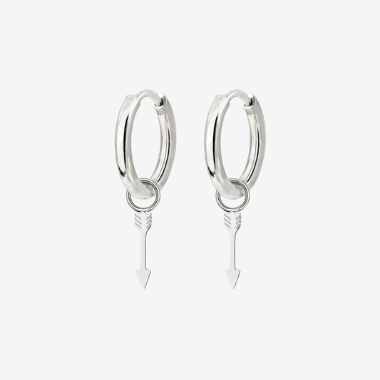 Cupid Arrow Hoopies Silber