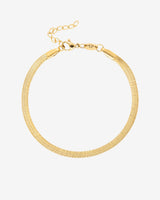 Slim Herringbone Bracelet Gold