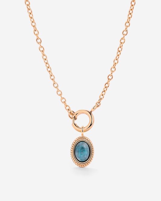 Ocean Agate Classic Chain Necklace Set Roségold