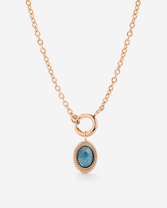 Ocean Agate Classic Chain Necklace Set Roségold