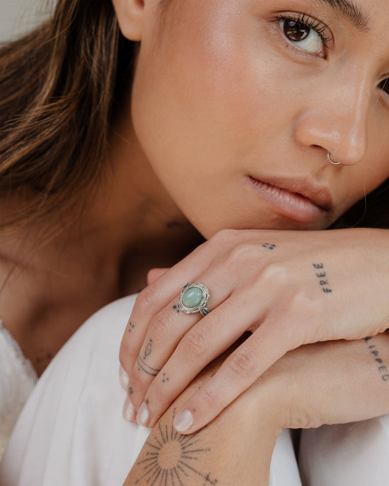 Sea Glass Ring Silber