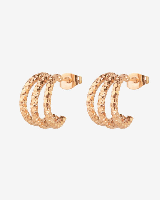Triple Trouble Studs Roségold