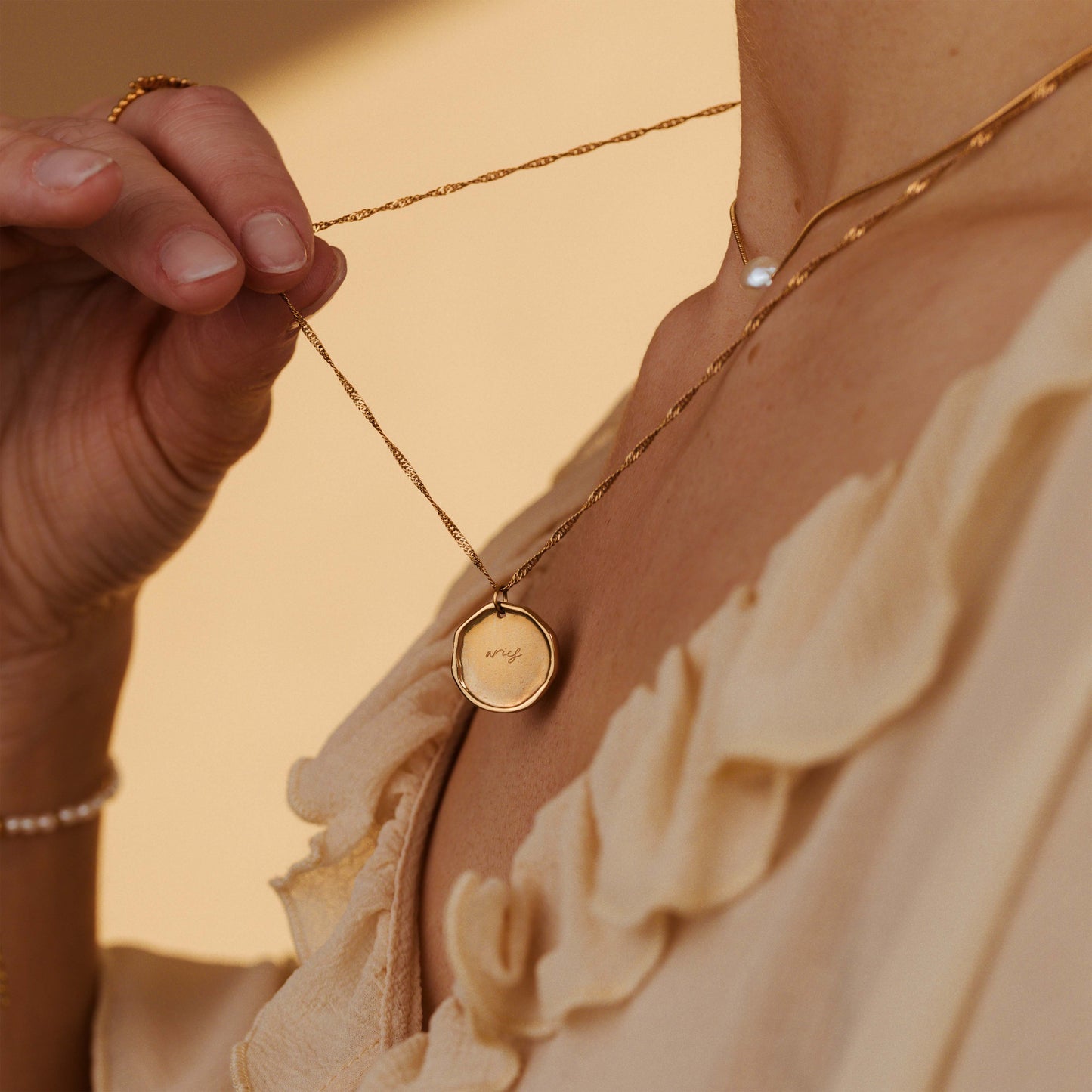 Zodiac Necklace – Aries / Widder Roségold