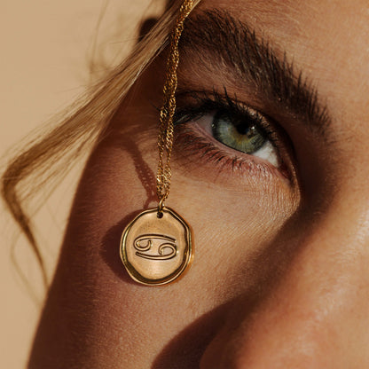 Zodiac Necklace – Cancer / Krebs Roségold