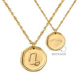 Zodiac Necklace – Capricorn / Steinbock Gold