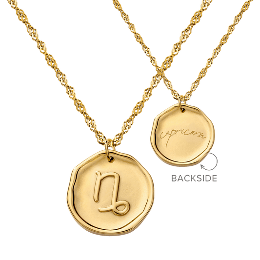 Zodiac Necklace – Capricorn / Steinbock Gold