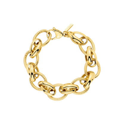 Chunky Twisted Links Bracelet Gold